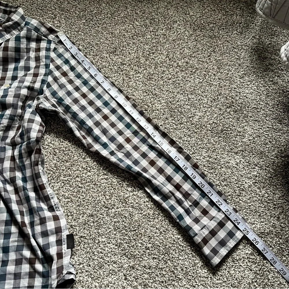 The North Face Grey‎ Plaid Long Sleeve Button Up Mens M